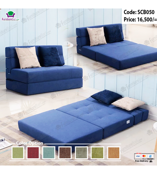 Folding Foam HQ Fabrics Sofa Bed SCB050 Online Furniture Store